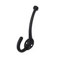 QCAA Zinc Diecast Coat Hook Flat Black 2 Pack Made in Taiwan