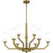 Quoizel Cvr5034 Cavalier 9 Light 35 Wide Pillar Candle Chandelier - Brass