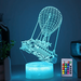 Game Room Night Lights Lamp 3D Vision Effect LED Night Light Desk Table Light Remote Control --- Battle Bus