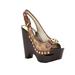 Michael Kors Shoes | Michael Kors Charm Sling High Heel Shoes Women's Size 8.5 Brown Leather Open Toe | Color: Brown | Size: 8.5