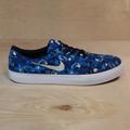 Nike Shoes | Nike Sb Satire Premium Blue Canvas Floral Shoes | Color: Blue/White | Size: 13