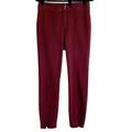 Anthropologie Pants & Jumpsuits | Maeve By Anthropologie Women’s High Rise Seamed Split Hem Skinny Pant Sz 8 Plum | Color: Red | Size: 8