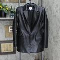 Nine West Jackets & Coats | New Nine West Women's Faux Leather Single-Button V-Neck Blazer Black S | Color: Black | Size: S