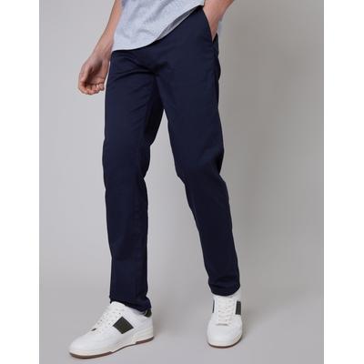 Navy Regular Fit Chino Trousers