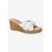 Women's Ghita Sandal by Franco Sarto in White Crepe (Size 9 1/2 M)