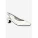 Extra Wide Width Women's Sayo Slingback by Franco Sarto in White (Size 8 1/2 WW)