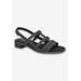 Wide Width Women's Merlin Sandal by Naturalizer in Black (Size 7 1/2 W)