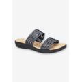 Extra Wide Width Women's Agata Sandal by Franco Sarto in Navy (Size 9 1/2 WW)