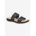 Extra Wide Width Women's Agata Sandal by Franco Sarto in Black (Size 8 1/2 WW)