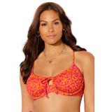 Plus Size Women's Adjustable Push Up Underwire Bikini Top by Swimsuits For All in Fruit Punch Papaya (Size 24)