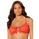 Plus Size Women's Adjustable Push Up Underwire Bikini Top by Swimsuits For All in Fruit Punch Papaya (Size 8)
