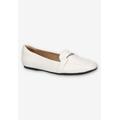 Wide Width Women's Meera Flat by Easy Street in White (Size 7 W)