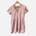 Madewell Dresses | Madewell Linen-Blend Alexandra Button-Front Mini Dress - Size Xs | Color: Pink | Size: Xs