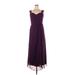 Azazie Cocktail Dress - A-Line Sweetheart Sleeveless: Purple Solid Dresses - Women's Size 16