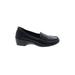 Clarks Flats: Slip On Wedge Minimalist Black Solid Shoes - Women's Size 6 - Almond Toe