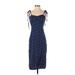 Shein Casual Dress - Sheath: Blue Dresses - Women's Size X-Small