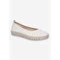 Wide Width Women's Nitza Flat by Easy Street in White (Size 7 W)