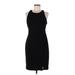 Calvin Klein Casual Dress - Sheath Crew Neck Sleeveless: Black Solid Dresses - Women's Size 8