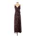 House of Harlow 1960 Casual Dress - Wrap V-Neck Sleeveless: Burgundy Dresses - Women's Size Small