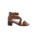 Steve Madden Sandals: Brown Solid Shoes - Women's Size 8 1/2 - Open Toe