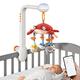 HUIOP Baby Crib Mobile,Multifunctional Crab Musical Baby Crib Mobile Toy Starry Projector Light with 360° Rotatable Cute Cartoon Hanging Rattles Pendants for Newborn Infants