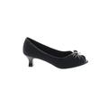 Life Stride Heels: Slip-on Kitten Heel Work Black Solid Shoes - Women's Size 7 1/2 - Round Toe
