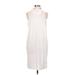 Akemi + Kin Casual Dress - Shift High Neck Sleeveless: White Print Dresses - Women's Size Large