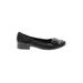 St. John's Bay Flats: Slip On Chunky Heel Work Black Solid Shoes - Women's Size 6 1/2 - Almond Toe