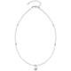 Leonardo Jewels Halskette Maria Summer Special, Collier aus Edelstahl und weißen Muschelperlen, Münz-Anhänger in silber, 42-47 cm Länge, personalisierbarer Anhänger, Schmuck Geschenk, 023383