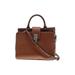 Marc Jacobs Leather Satchel: Brown Print Bags