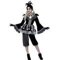 BAISIMU Couple Carnival Halloween Evil Circus Clown Costume Crazy Stephen King's Poker Harlequin Cosplay Fancy Party Dress