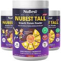 NuBest Tall Growth Protein Powder - Helps Kids & Teens Grow & Develop - 45 Servings - Chocolate Flavor (Pack 3)