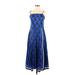 Banana Republic Casual Dress - Midi Square Sleeveless: Blue Dresses - Women's Size 0