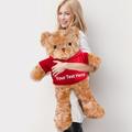 JABECODIFA Personalised Giant Teddy Bear 27 inch as Personalised Gifts for Her, Personalised Big Teddy Bear Stuffed with Text as Anniversary Birthday Gifts Big Valentines Teddy Bear (27-IN-Text)