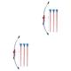 FAVOMOTO 2 Sets Set Toy Archery Game Simulation Archery Playthings Model Child Red Plastic Outdoor