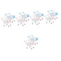 UPKOCH 10 Pcs Children's Shopping Trolley Shopping Cart Toy Shopping Trolley Play Grocery Cart Desk Toy Trolley Cart Childrens Shopping Trolley Storage Cart Metal Mini