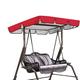 2/3 Seater Sizes Garden Swing Chair Canopy Cover Waterproof Anti-UV Swing Seat Canopy Hammock Top Replacement Cover Sun Shade Cover For Outdoor Porch,Red,142x120x18cm/56x47x7''