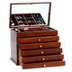 NOALED Jewelry Box Jewelry Case Organizer Jewelry Storage Wooden Jewelry Box For Women With Mirror 5 Drawers Velvet Jewelry Organizer Large Jewelry Case For Earring Bangle Jewelry Box Jewelry Organ