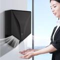 MAHWER Hand Dryers for Toilets, Wall Mounted Plug in, Compact Hand Dryer Automatic High Speed Electric Hand Dryer 1500W Extra Quiet Low Noise (Size : Black)