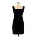 Lauren by Ralph Lauren Casual Dress - Mini Square Sleeveless: Black Print Dresses - Women's Size 8