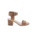 Unisa Heels: Tan Solid Shoes - Women's Size 6 - Open Toe