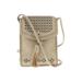 Leather Crossbody Bag: Pebbled Tan Solid Bags