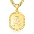 ADMETUS Initial Letter Pendant Necklace for Men Women 925 Sterling Silver Letter A Pendant Necklace Gold A Initial Necklace Jewellery Gifts for Men Women