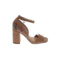 NANETTE Nanette Lepore Heels: Tan Floral Motif Shoes - Women's Size 10