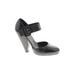 Ash Heels: Pumps Chunky Heel Chic Black Solid Shoes - Women's Size 40 - Round Toe