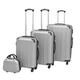 Rantry Four Piece Hardcase Trolley Set Silver Suitcases