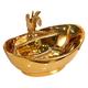 ZERAPH Bathroom Sink Ceramic Wash Basin Golden Sink Bathroom Countertop Sinks Hotel Ceramic Art Basin Vessel Sink Art Basin (Color : Basin Set)