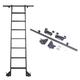 3.3ft-20ft Rolling Ladder Track Kit (No Ladder), Library Sliding Ladder Hardware Kit, Rolling Ladder Hanging Track Kit, for Bookcase, Office, Loft (Size : 500cm(16.4ft) track kit)