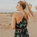 Free People Dresses | Free People Pages Of Gold Maxi Dress Black Floral Maxi Dress Size Medium | Color: Blue/Green | Size: M