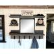 Farmhouse Entry Mirror Shelf No. 603- With Key & Coat Rack - Mirror- Mudroom- Bedroom Hat Rack- Country Decor